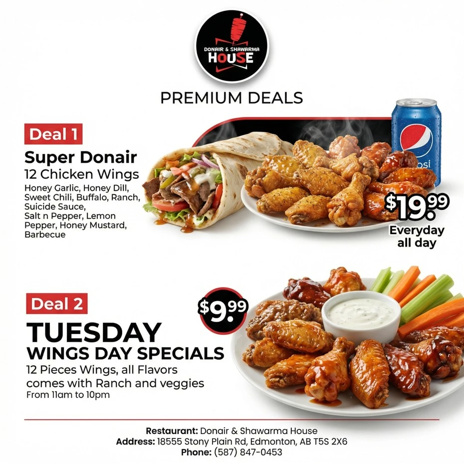 Special Offer at Donair & Shawarma House West Edmonton